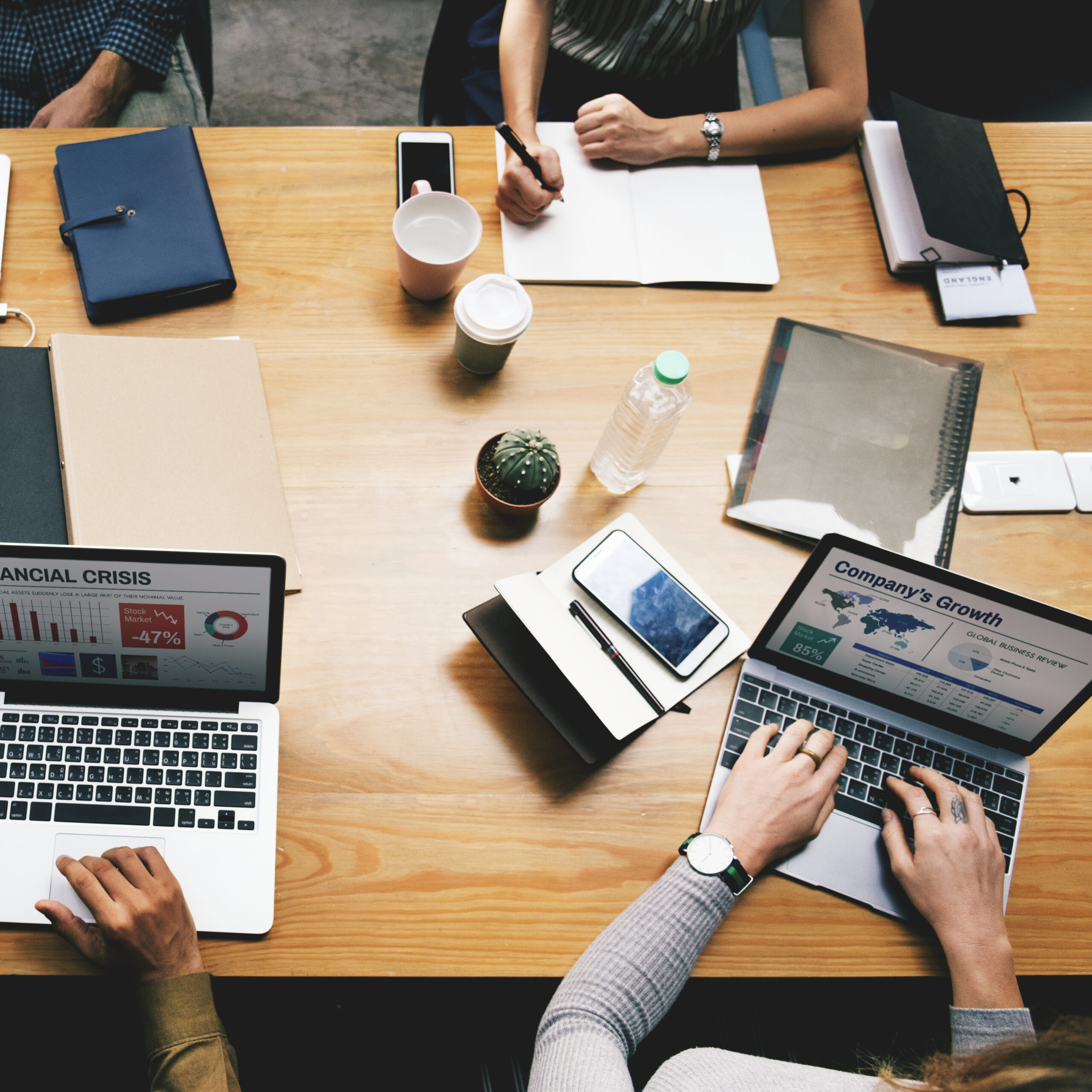 business people working on a laptop
